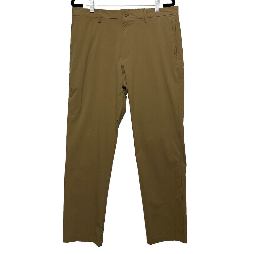 Polo Ralph Lauren Straight Fit Tan Nylon Pants Mens 36x34 Stretch Classic Golf - Picture 1 of 12